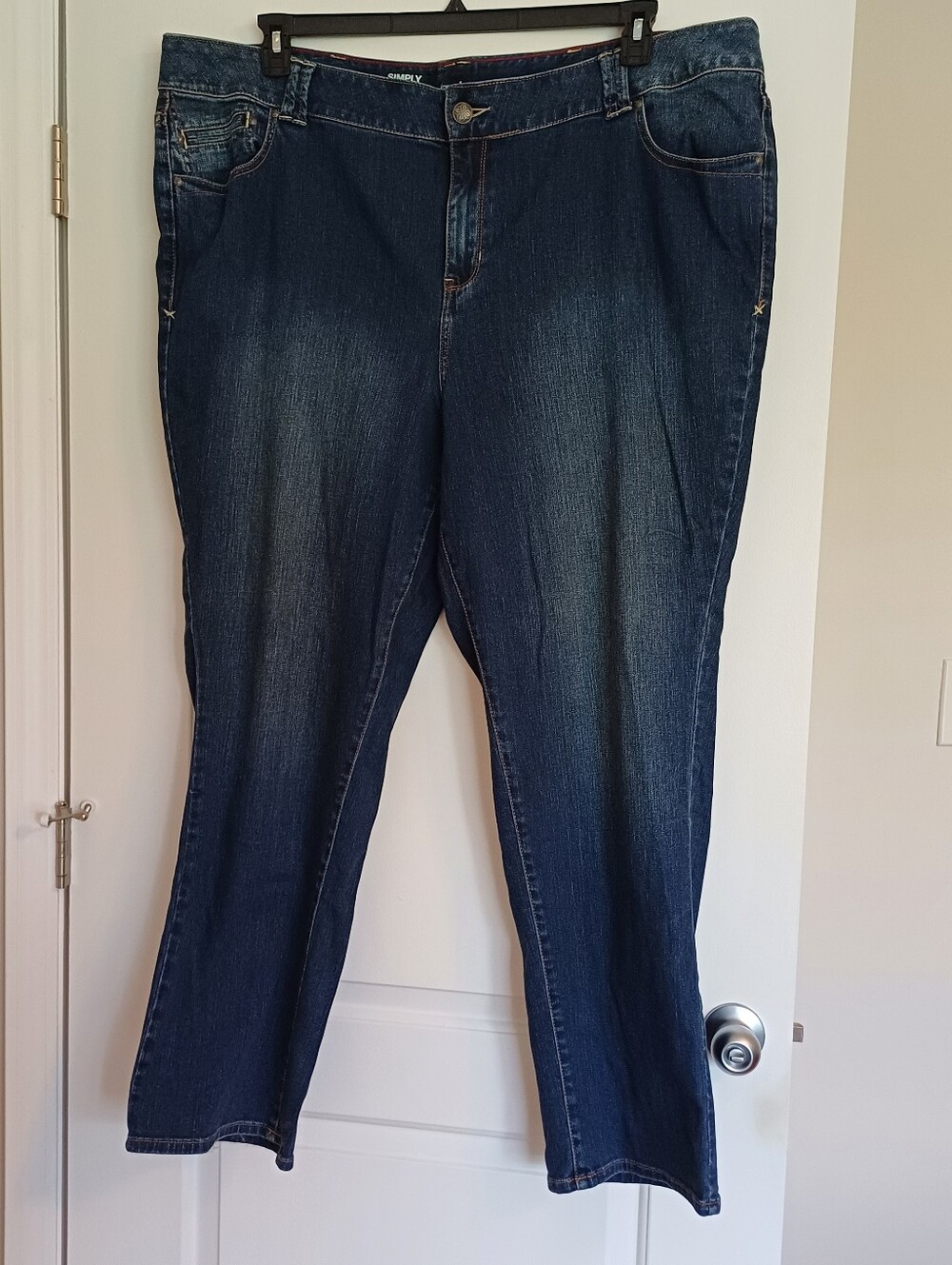 Lane Bryant Classic Straight-Leg Dark Blue Jeans 28 Average